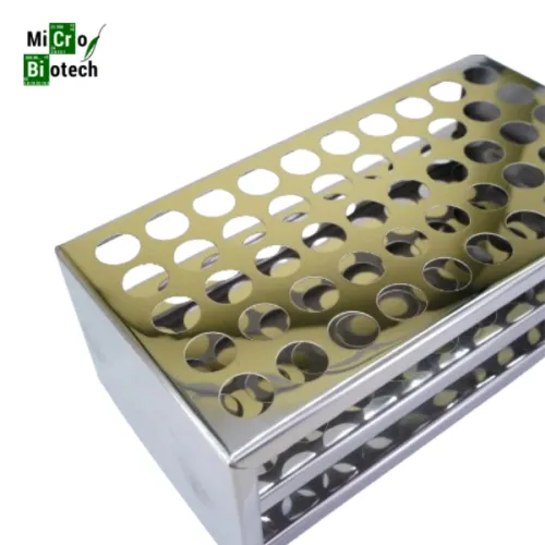 Portoir pour tubes à essai en inox