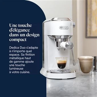MACHINE A CAFE DELONGHI DEDICA DUO BLANC 