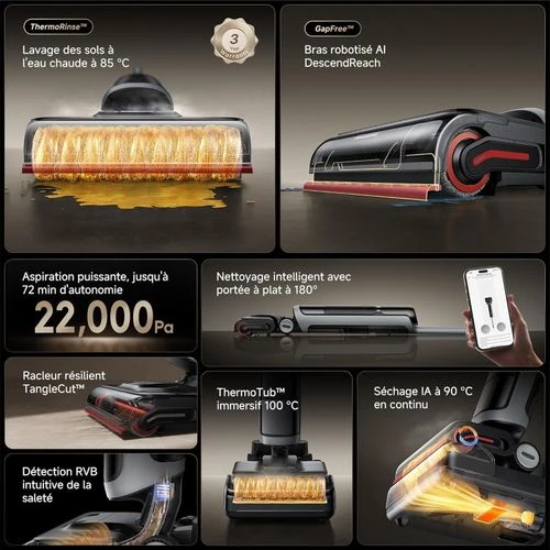 BALAI ASPIRATEUR DREAME H15 PRO HEAT HHR48A