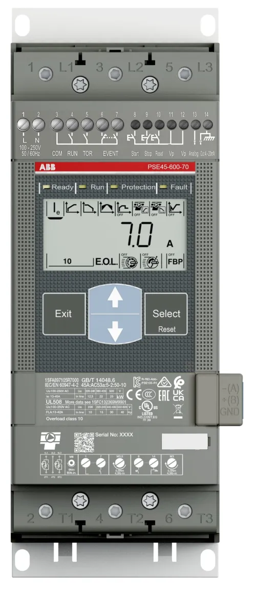 Demarreur Progressif ABB 22KW avec Afficheur