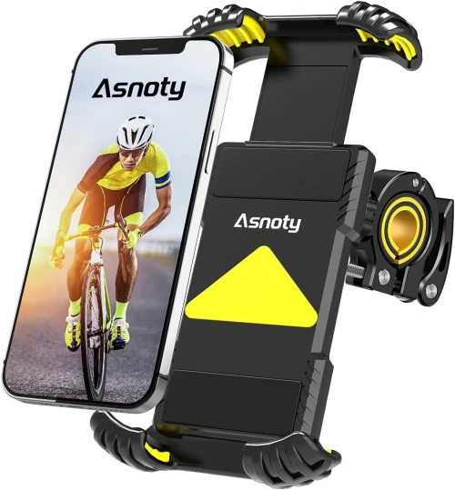 Support de téléphone de vélo, support de téléphone de moto réglable rotatif à 360 ° anti-secousses, pince de téléphone de guidon de moto compatible avec les smartphones de 4,7 à 7,0 pouces