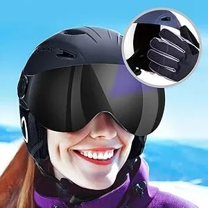 Gants de ski Tomshoo, gants d'hiver imperméables et coupe-vent en coton épais et coton haute densité pour les sports d'hiver (ski, snowboard).Taille SM