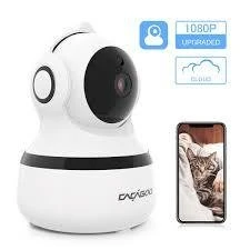 Moniteur bébé Caméra Cacagoo S3344, Wi-Fi, vision nocturne, HD 1080p, rotation à 360°, détection de mouvement