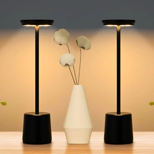 Rechargeable Table Lampe LED tactile en métal simple et sans fil