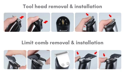 Tondeuse Cheveux Professionnelle Sans Fil Rechargeable - SHINON SH-1711- multifonction 6 en 1