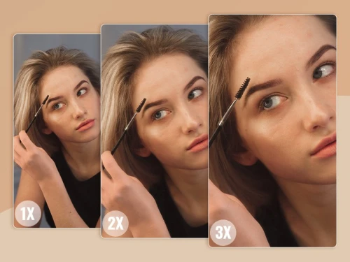 EASEHOLD Miroir de maquillage avec lumières Blanche , miroir de maquillage éclairé avec  grossissement 2X 3X 10X,