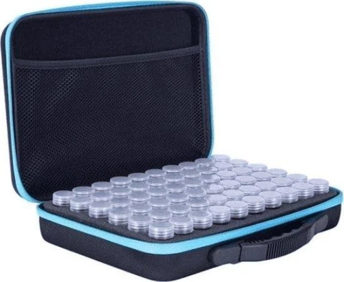 Blusea la Boîte À Outils Pour Peinture Diamant Contient 60 Flacons, Avec Un Sac De Rangement