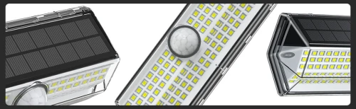 Boite 4 Lampes Solaires D'extérieur À Détecteur De Mouvement, Grand Angle 270 Degrés Étanches IP67