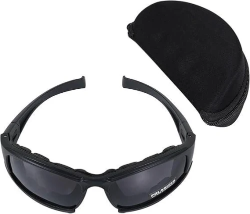 Lunettes de soleil Désert polarisées avec 4 verres d'origine DAISY USA MILITARY H841659, Lunettes tactiques, lunettes militaires, lunettes de tir pour hommes et femmes, course à pi