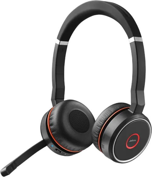 Casque JABRA Evolve 75 SE Micro-casque sans fil professionnel pour les bureaux en open space.