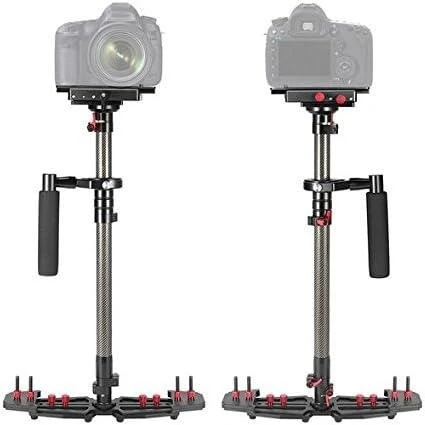 Stabilisateur vidéo portable et réglable en fibre de carbone pour appareil photo reflex numérique Canon, Nikon, DV, vis 6,35 mm