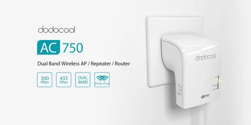 Dodocool AC750 Point d'accès, répéteur, routeur sans fil double bande