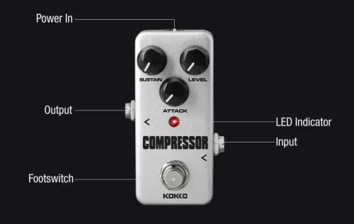 KOKKO FCP2 Pédale De Compresseur Mini Pédale D'effet De Guitare Portable