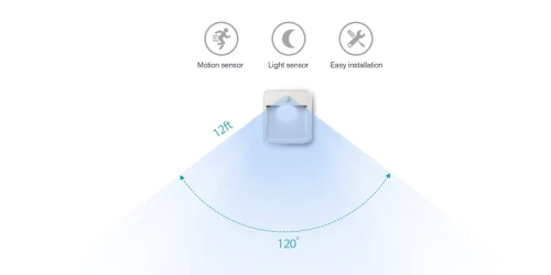 Dodocool Détection De Mouvement AVEC Lumière LED Actionnée, Lumière De Nuit Résistant Aux UV Blanc