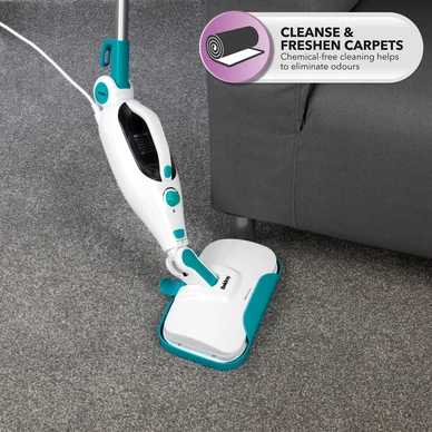 Balai vapeur multifonctionnelle  DCENTA 12 en 1 Nettoyant pour vapeur portable pratique