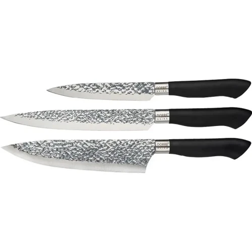DORRE Coffret de couteaux Akira en acier inoxydable 3 couteaux