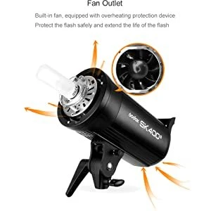 GODOX SK400II Compact 400Ws Studio Flash Strobe Light Built-In 2.4G Système X Sans Fil GN65 5600K