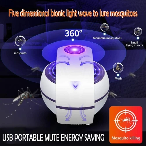 Lampe anti-moustique Globe inhalé USB ALH2449593W, photocatalyseur, bureau à domicile anti-moustique d'intérieur tueur de moustique physique
