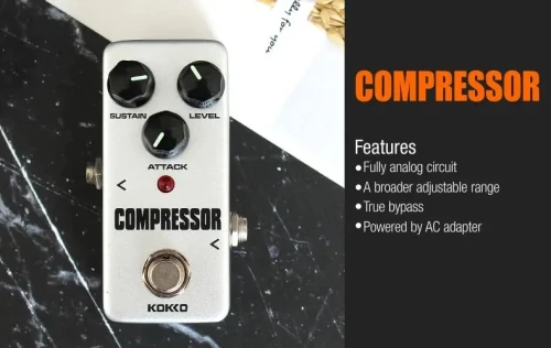 KOKKO FCP2 Pédale De Compresseur Mini Pédale D'effet De Guitare Portable