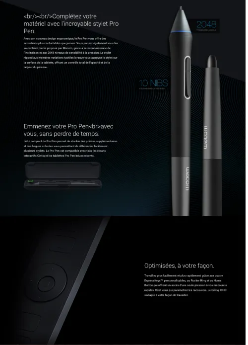 Wacom Cintiq 13HD (DTK-1300) tablette graphique PC / Mac