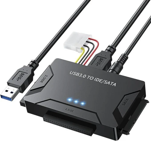 Adaptateur USB 3.0 vers IDE et SATA pour disques durs 2.5 et 3.5 POSUGEAR, convertisseur SATA IDE pour Windows XP, Vista 7 et 8