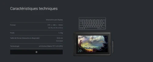 Wacom Cintiq 13HD (DTK-1300) tablette graphique PC / Mac
