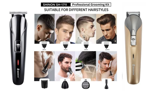 Tondeuse Cheveux Professionnelle Sans Fil Rechargeable - SHINON SH-1711- multifonction 6 en 1