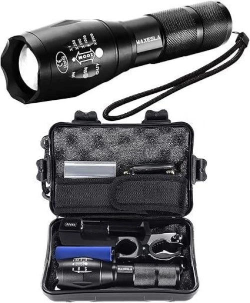 Lampe de Poche LED Professionnelle Maxesla 6000 Lumens r5