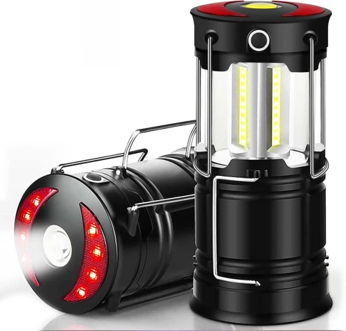 Lanterne Camping LED Maxesla, Lampe Rechargeable avec 3 Modes d'éclairage, Etanche pour Camping, Randonnée, Jardin, Pêche