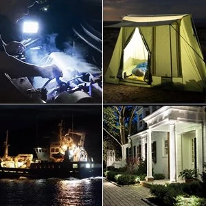 Pack de 2 Lampe LED de travail rechargeable 30W avec batterie de sécurité avec 3 modes de lumière