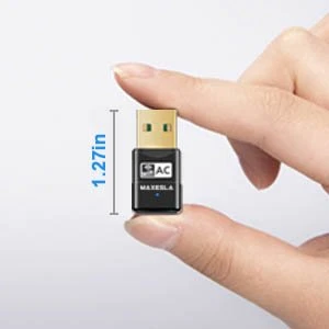 Mini Adaptateur USB WiFi Maxesla Double Bande AC 600Mbps