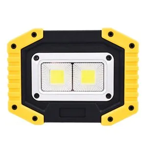Pack de 2 Lampe LED de travail rechargeable 30W avec batterie de sécurité avec 3 modes de lumière