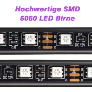 Bande Lumineuse LED étanche RGB pour intérieur de Voiture, Éclairage d'ambiance avec Port USB Télécommande et Activation sonore