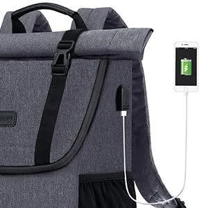Sac à dos pour ordinateur portable KROSER 15,6" USB port de charge décontracté hommes femmes- ktf905mcb