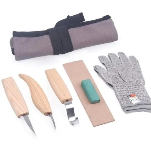 Ensemble d'outils de sculpture sur bois Maxesla 6 en 1