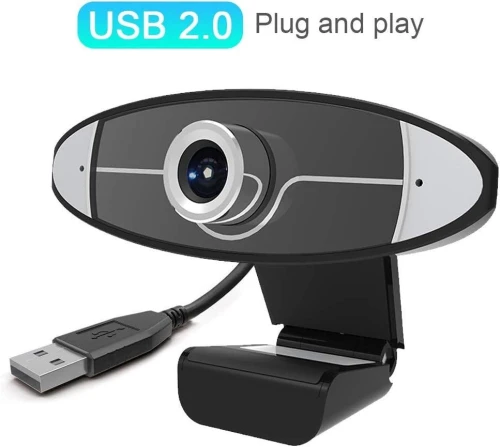 Webcam Maxesla Full HD 1080p - Webcam pour PC et ordinateur portable avec microphone intégré