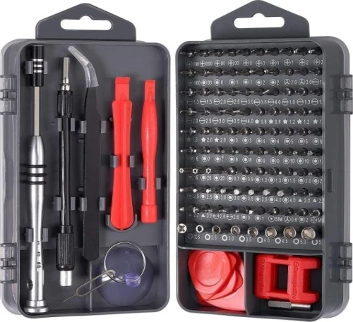 Kit de tournevis de précision générique, kit d'outils de réparation magnétique de 110 pièces, pour lunettes, montres, téléphones portables, ordinateurs et appareils électroniques.
