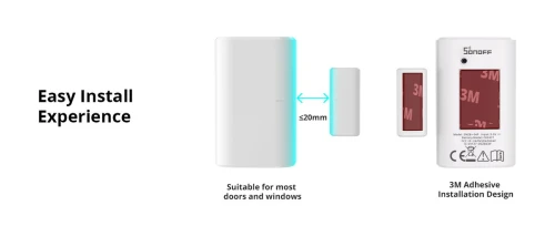 Capteur de porte et de fenêtre sans Fil Sonoff Alarme Maison | ZigBee | SNZB-04P