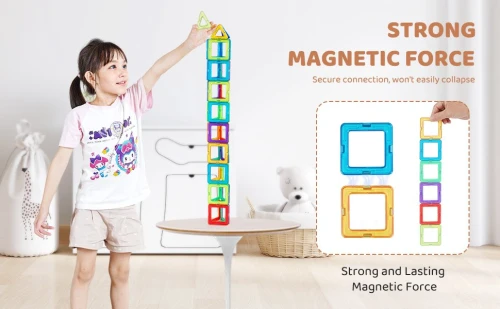 Blocks magnétiques, 123 PCS, blocs de construction magnétiques pour enfants, jouet d'empilage de construction éducatif, avec groupes de roues et grande roue