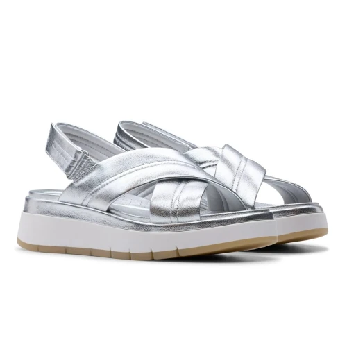 Clarks - Tuscan Cross Silver Leather