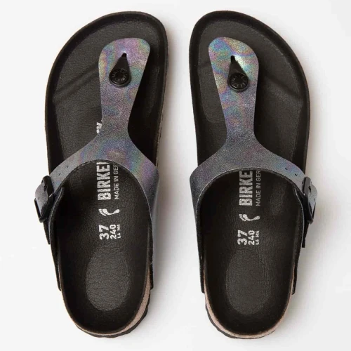 Birkenstock Gizeh MF Iridescent Black VEG