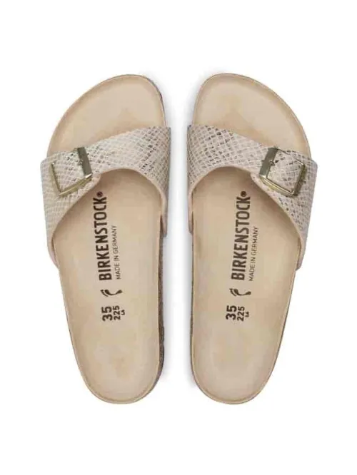 BIRKENSTOCK|Claquette femme Madrid MF Shiny Python