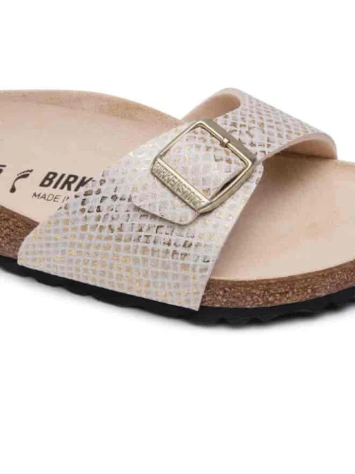BIRKENSTOCK|Claquette femme Madrid MF Shiny Python