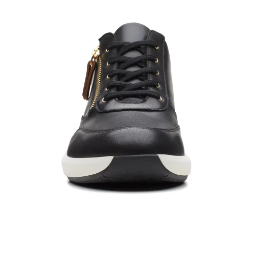 Clarks - Un Rio Zip Black Leather