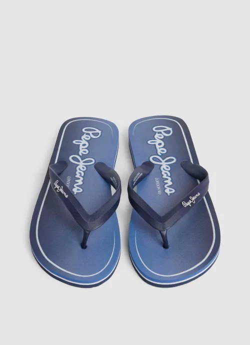 Pepe Jeans Tongs à motifs, blanc optique