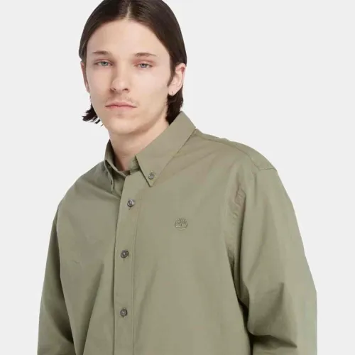 Timberland Chemise à manches longues en popeline extensible pour homme