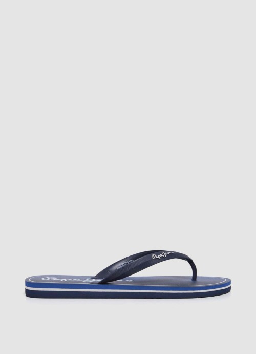 Pepe Jeans Tongs à motifs, blanc optique