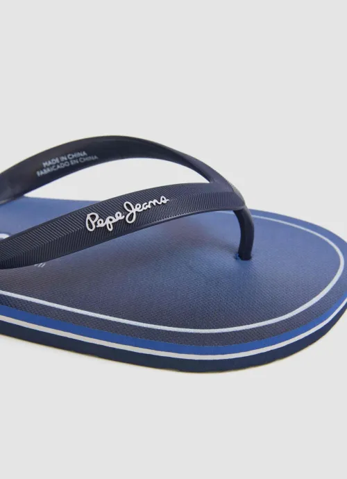 Pepe Jeans Tongs à motifs, blanc optique