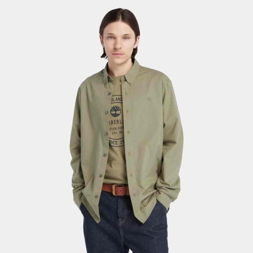 Timberland Chemise à manches longues en popeline extensible pour homme