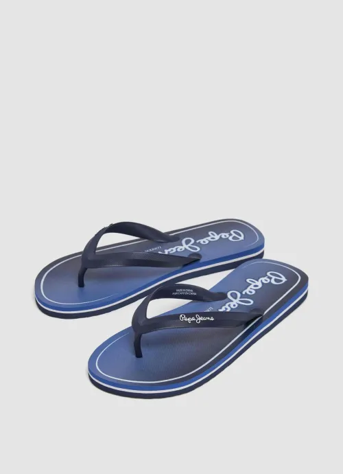 Pepe Jeans Tongs à motifs, blanc optique
